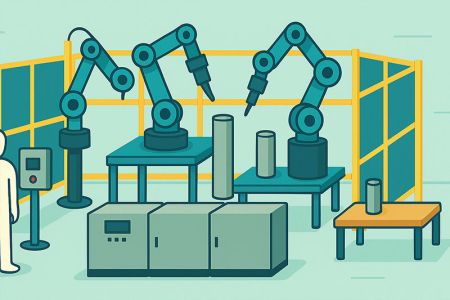 Modello in scala di impianto industriale automatizzato