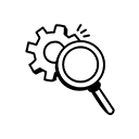 icona ingranaggio lente